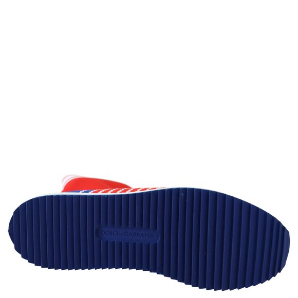 Dolce & Gabbana Blue Red Sorrento Logo Sneakers Socks Shoes - Picture 2 of 6